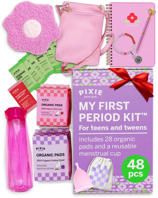 First Period Confidence Kit – Organic Pads & Wellness Essentials