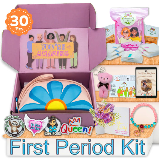 Bloom First Period Wellness Kit – 30-Piece Starter Set